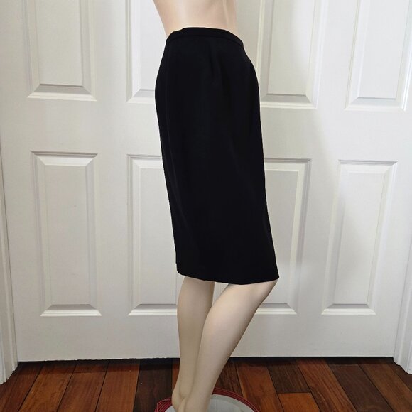 HW New York Knee Length Pencil Skirt SZ 2  Black - Picture 5 of 9